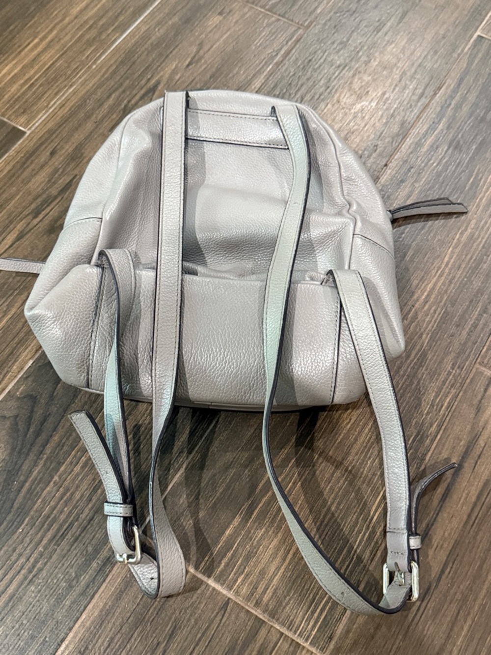 kate spade Pebbled Leather Gray Mini Backpack - Picture 2 of 6